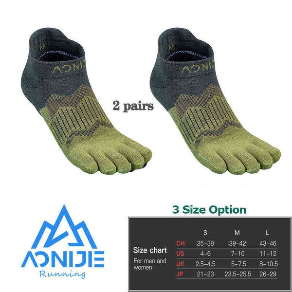 Toe Socks 2021 New CoolSpec Run Lightweight No-show Prevenzione delle vesciche Five Fingers Running Basket Pilates Yoga Socks Men Y1222