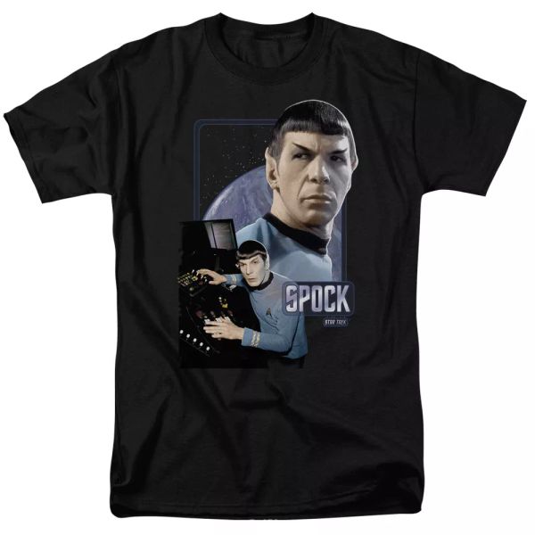 

star trek spock tv show t-shirt sizes s-3x new, White;black
