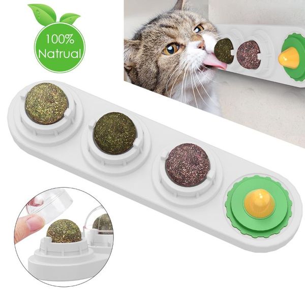 

cat toys catnip toy for cats, edible balls natural rotatable licking treats cats kitten kittys