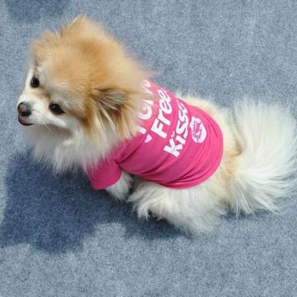 

dog apparel pet puppy clothes cute cotton short sleeve t-shirt lovely js21