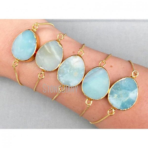 

link, chain bm27703 oval amazonite charm cuff teardrop gemstone bracelet gold box adjustable boho jewelry bohemian, Black