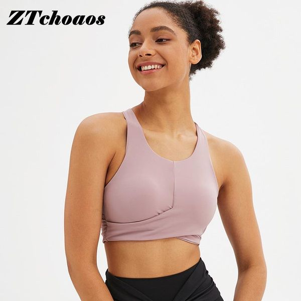 

women's yoga bra, front chest, cross back, hollow out fitness sports bras white bar workout gym clothing, White;black