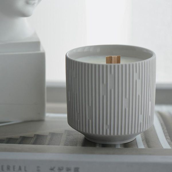 

smokeless candle ceramics jars handmade creative soy romantic bedroom velas aromaticas home decor de50 candles