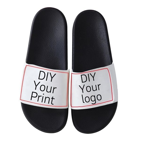 Sandali con stampa personalizzata Scarpe da pantofola di marca con foto fai da te da uomo per donna Uniforme del negozio di souvenir dell'amante Y1120