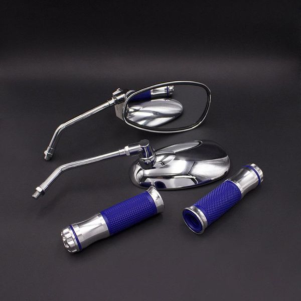 

motorcycle mirrors tioodre rearview mirror modified with red and blue handles accessories
