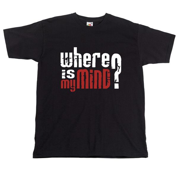

where is my mind t shirt pixies music rock band tee t-shirt fight club, White;black