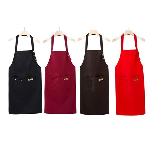 

adjustable kitchen aprons with pockets for cooking baking bbq and gardening cleaning work creating art cafes 68ue