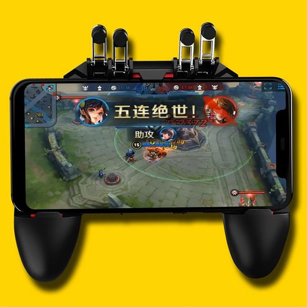 

game controllers & joysticks helper ak66 memo mobile phone handle for pubg six finger all-in-one controller