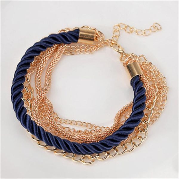 

charm bracelets fashion ladies bracelet low-key luxury hand-woven multi-layered wild wedding party birthday gift s129, Golden;silver