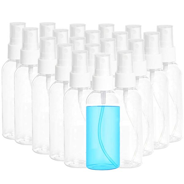 Klare Kunststoff-Sprühflaschen, 60 ml, 2 Unzen, nachfüllbar, Feinnebelsprüher, Reiseflasche, Make-up, Kosmetikzerstäuber, wiederverwendbar, leer, kleiner Behälter