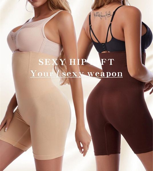 

women's shapers heptathlon women high waist shaper shorts breathable body slimming tummy underwear panty, Black;white