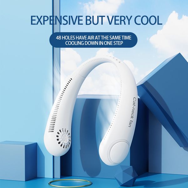 

mini bladeless fan neck fan usb rechargeable mute sports fans for home outdoor air conditioner cooler
