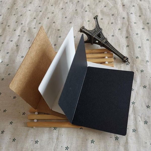 

greeting cards 7.5*10cm party supplies invitation card diy vintage kraft paper blank folding type commemorative 100pc/lot