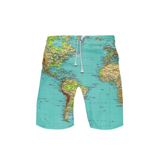 

men's shorts hip hop 3d style summer men fashion leisure trend beach kpop casual zbki, White;black