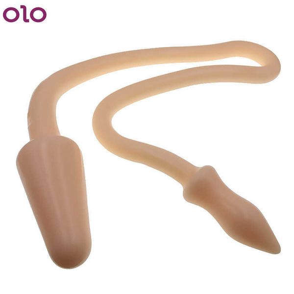 Super Dildo Dildo 90 cm Dual Tired Plug Anale Plug Prostata Massager Butt Plugs Sex Giocattoli per coppie gay lesbiche Dilatatore ano vaginale ANU X0503