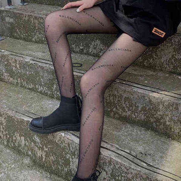 

socks hosiery letter stocking's summer beautiful legs thin net red black silk jk stockings, Black;white