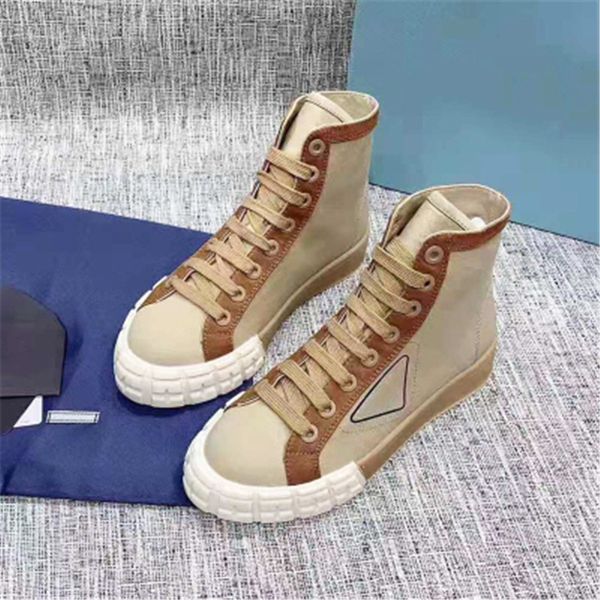 

Canvas Woman Sneakers Fashion Geometric High Top Ladies Casuals Shoes, As picture1