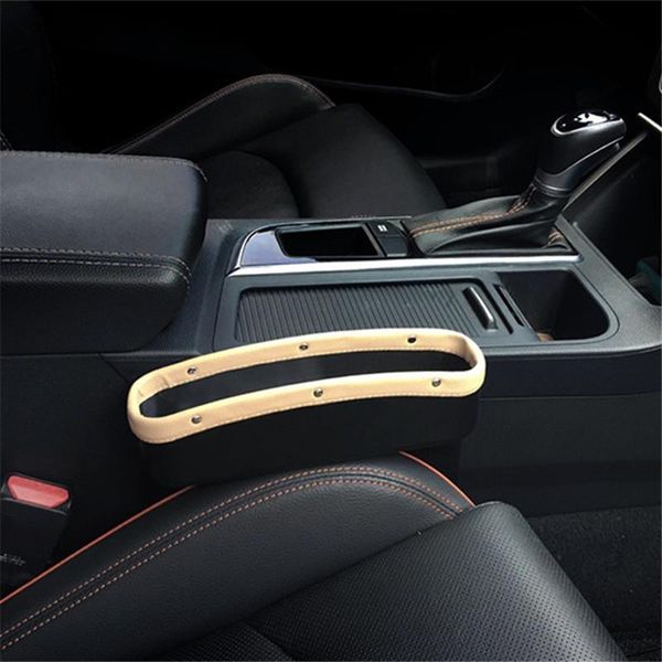 

car organizer seat crevice pockets 3 color pu leather leak-proof storage box universal side gap pocket