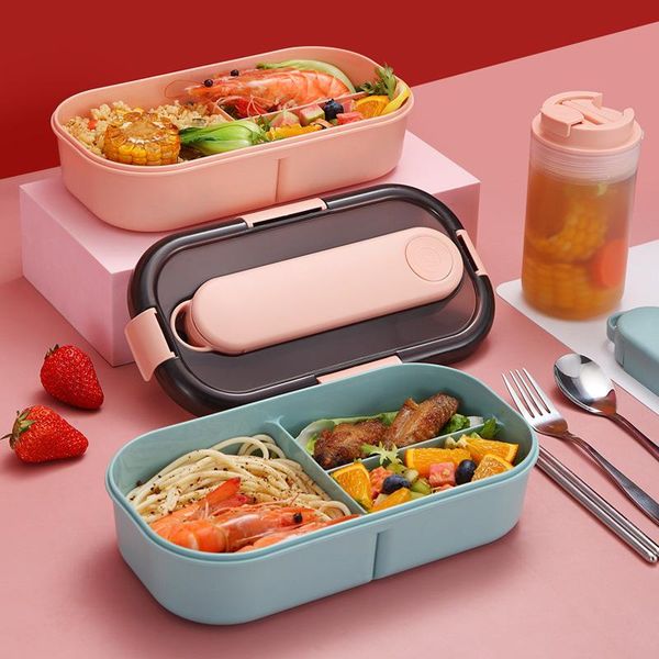 

dinnerware sets students' portable plastic lunch boxes with detachable tableware japanese separated