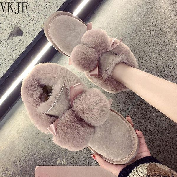 

boots 2021 fashion winter warm snow shoes women fur ball ankle plus fleece lady casual comfy, Black