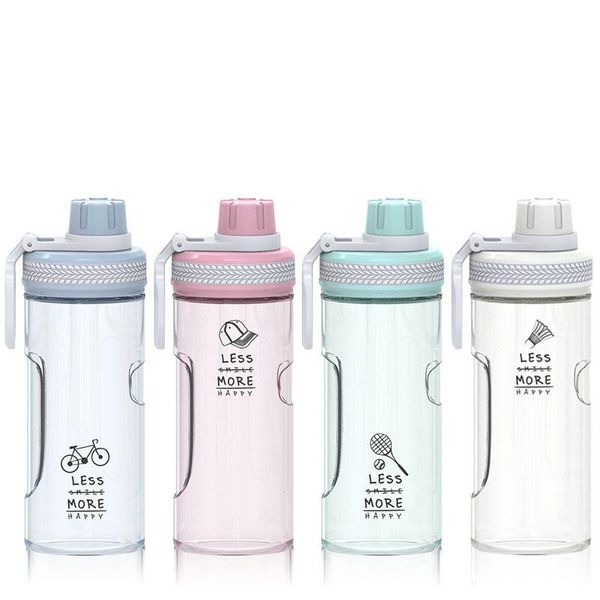 

water bottles 500/650ml plastic bottle ourdoor sport leakproof climbing hiking running drink protein drinkwares