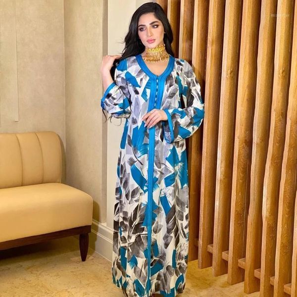 

ethnic clothing abaya dubai turkey muslim long sleeve dress loose caftan islamic for women african print boho dresses vestidos mujer, Red