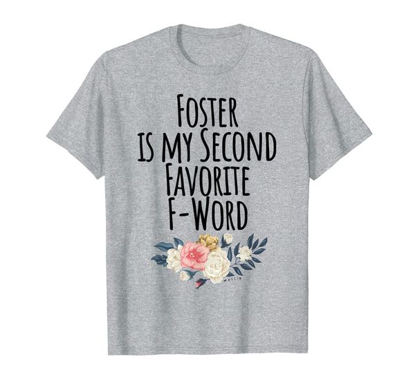 

foster is my second favorite f word, foster mom - cute dog t-shirt, White;black