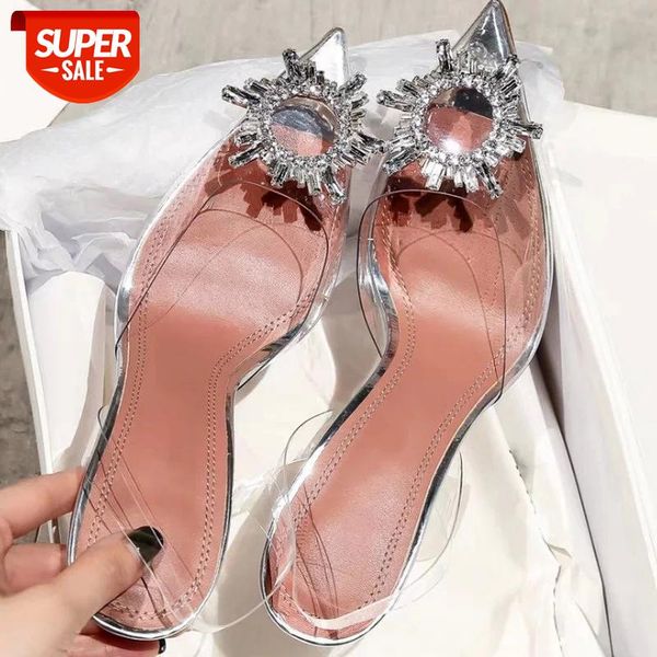 

summer women pumps transparent rhinestone pointed high heel shoes woman casual shoes ladies stiletto party wedding #ta0q
