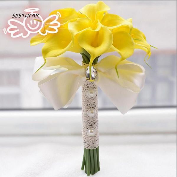 

wedding flowers bridal bouquet handmade artificial flower rose for decoration sph011