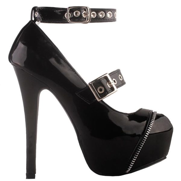 

dress shoes lf80875 show story women two tone peeptoe hidden platform stiletto heel pumps, Black