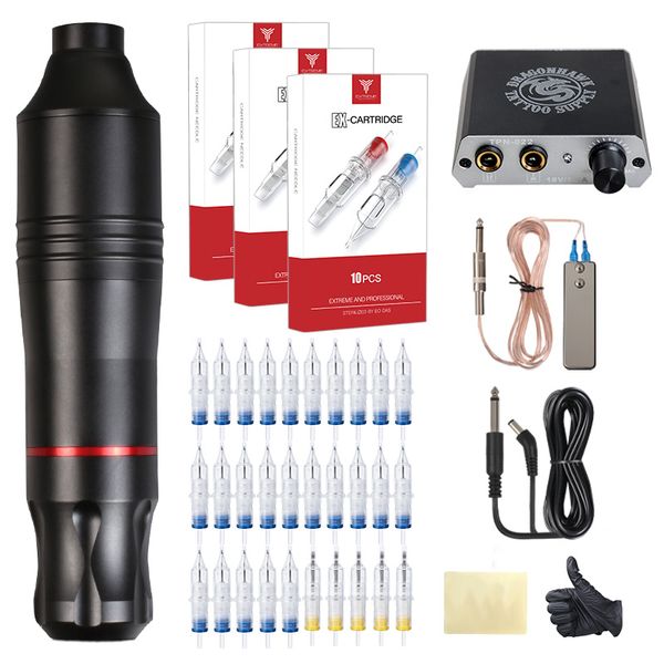 

compelte attoo pen kit set permanent makeup kit rotary machines mini power tattoo cartridge needles supplyscouts