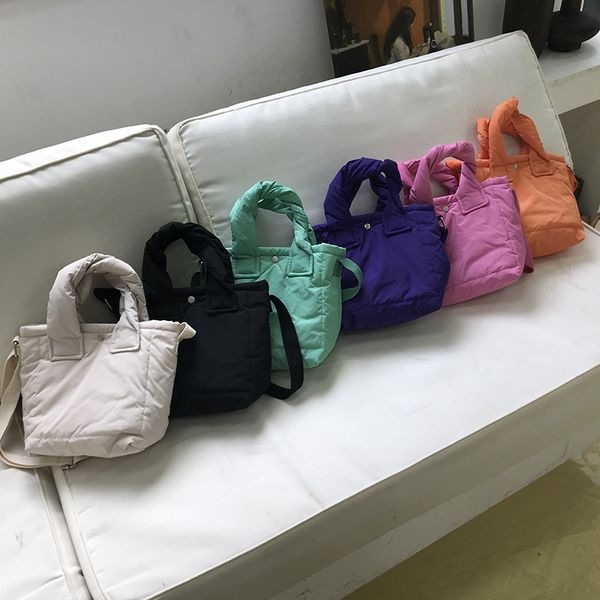 

2021 fashion mini bags cotton cloth handbag shoulder messenger handbags female mobile phone candy color cute small tote bag