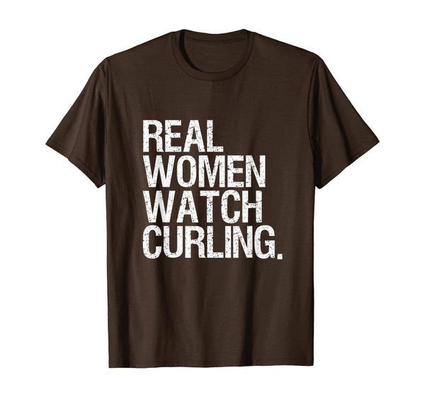 

ice curling gear for women real women watch curling t-shirt, White;black