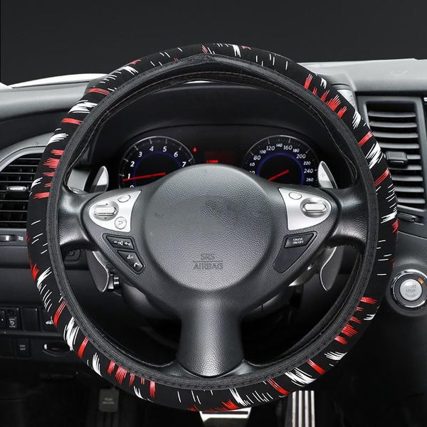 

steering wheel covers car cover without inner ring elastic band color rhyme fashion protective universal round 38cm handle