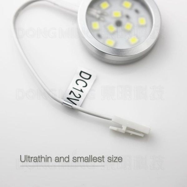

bulbs 5 pcs/lot hiagh quality 9 pcs chips led cabinet light ,3.5cm dc 12v lighting for cabinets,showcases and wine cases