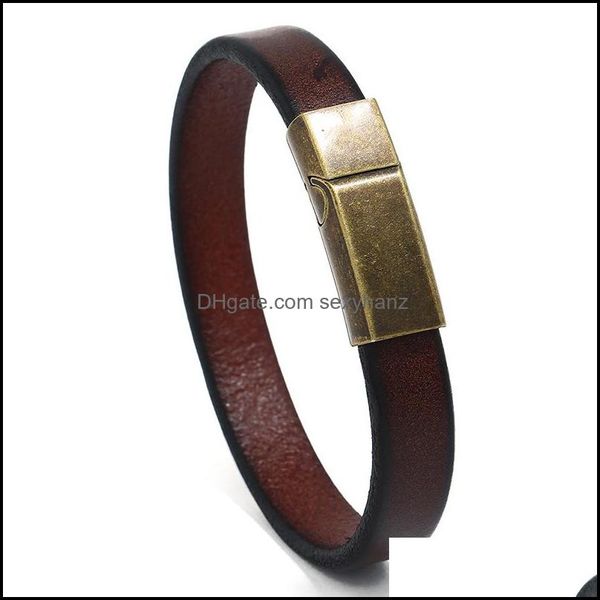 

cuff bracelets jewelryfashion trendy simple and versatile mens leather glossy personality lettering stainless steel bracelet drop delivery 2, White