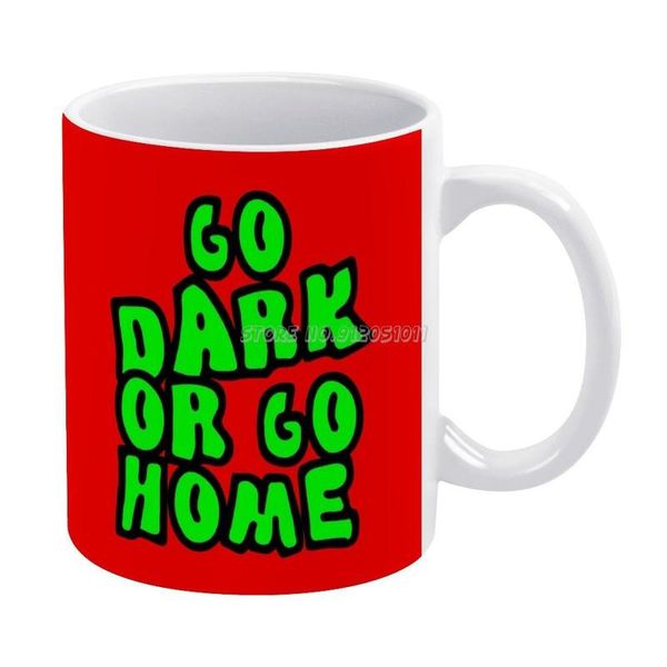 

mugs go dark white mug 11oz ceramic tea cup coffee friends birthday gift mw