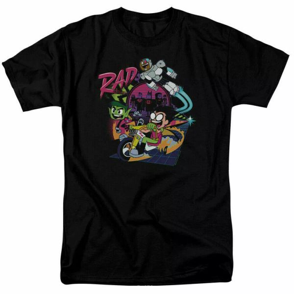 

teen titans go rad t shirt mens licensed cartoon merchandise black, White;black