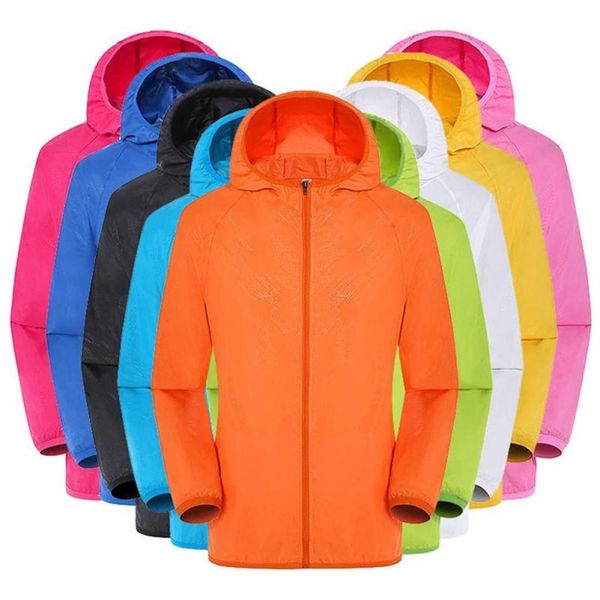 MännerFrauen Lässige winddichte ultraleichte regenfeste Windjacke Mode Outdoor-Sport Regenmantel schützend 211217