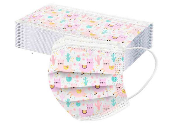 

party mask disposable children's printing three layer melt blown filter protection mask