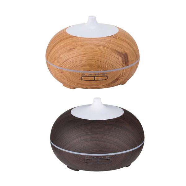 

fragrance lamps 500ml humidifier led changing air purifier aroma diffuser wood grain electric essential oil cool mist