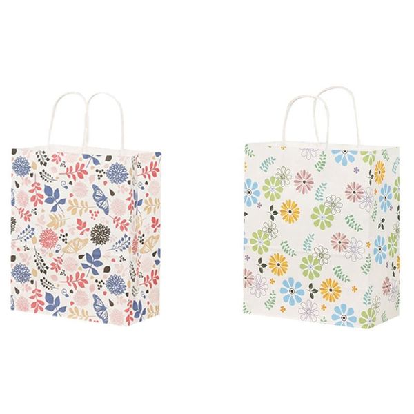 

40pcs kraft paper bag favors handmade bread cookies gift bags vintage floral biscuits packaging wrapping m/s wrap