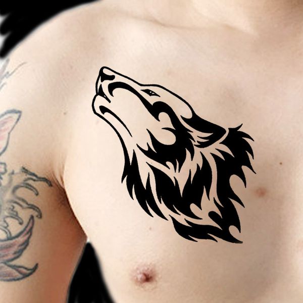 

big pattern, flower tattoo, domineering tiger head totem, dark department, anti sweat concealer cover.