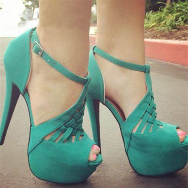 

shoes.elegant fashion women's shoes,faux suede, about 14.5 cm high-heeled sandals, sandals. size:34-45 sandals, Black
