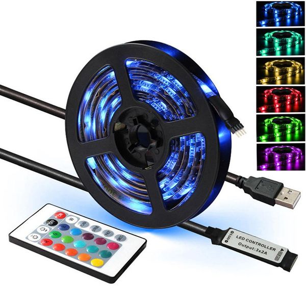 

strips 5v rgb glue lamp with usb tv background light bar remote control color change 30 lights/meter epoxy resin waterproof