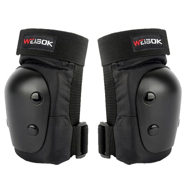 

elbow & knee pads comfortable protective skateboard pad elastic protection with stickers for outdoor skating sports, Black;gray