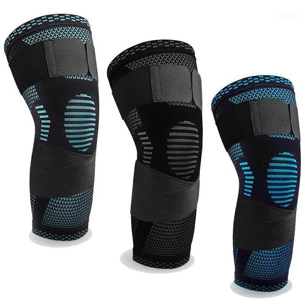 

anti-slip knee support guard gym fitness sports football running tennis basketball leg sleeve bandage compression pads brace1, Black;gray