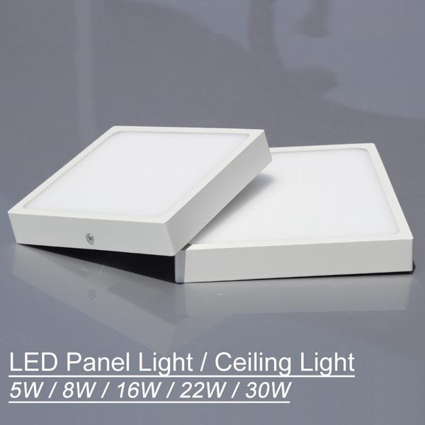 

ultra narrow side led square panel lamp ceiling light 5w 8w 16w 22w 30w surface mounted bedroom / kitchen lights