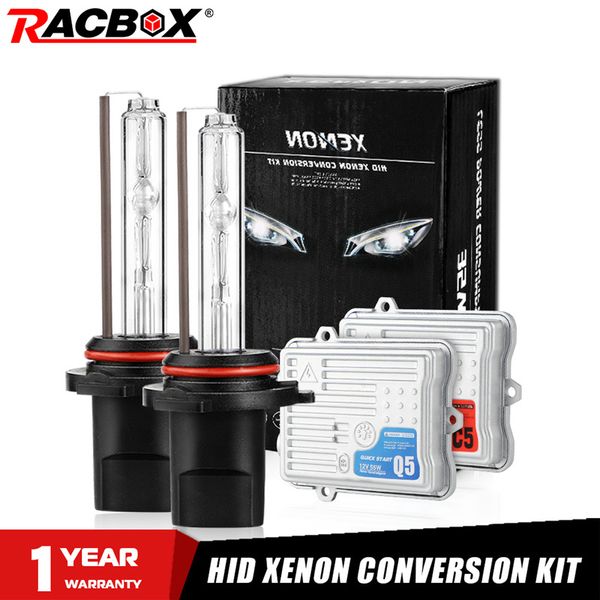

racbox 55w quick start hid xenon conversion headlight kit 12v 24v h1 h3 h4 h7 h8 h9 h11 9005 hb3 9006 hb4 4300k 6000k 8000k lamp