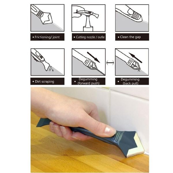 

pcs silicone scraper caulking grouting sealant finishing cleaning tool kit set y5ja professional hand sets